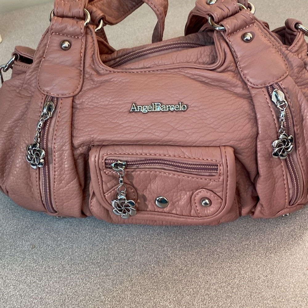 Angel Barcelo - dusty rose handbag.